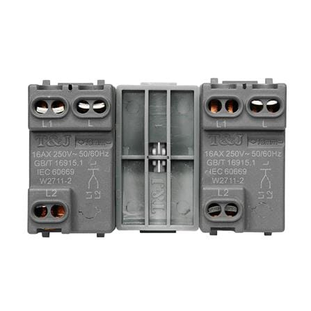 สวิตช์ 2 ทาง HACO 2 สวิตช์ W2512CA-2-MSB ขนาด 3 ช่อง สีแม็ทแกร_2