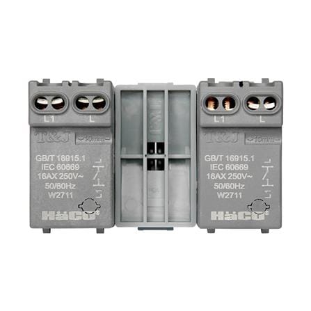 สวิตช์ 1 ทาง HACO 2 สวิตช์ W2512C-SBL ขนาด 3 ช่อง สีแม็ทดาร์ค_2