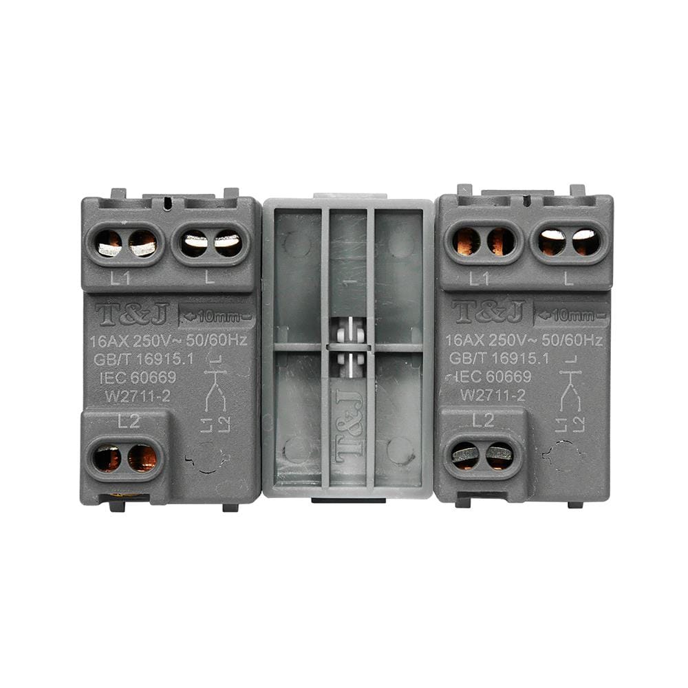 สวิตช์ 2 ทาง HACO 2 สวิตช์ W2512CA-2-SBL ขนาด 3 ช่อง สีแม็ทดาร์ค