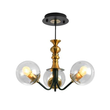 ไฟช่อ NEOLIGHT MDL 6310-3 สีใส/ดำ/ทอง 3 หัว_0