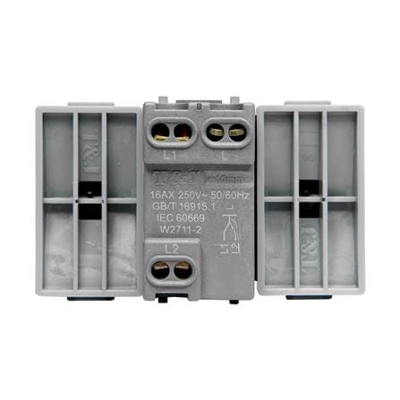 สวิตช์ 2 ทาง HACO  W2511CA-2-SBL ขนาด 3 ช่อง สีแม็ทดาร์ค_2