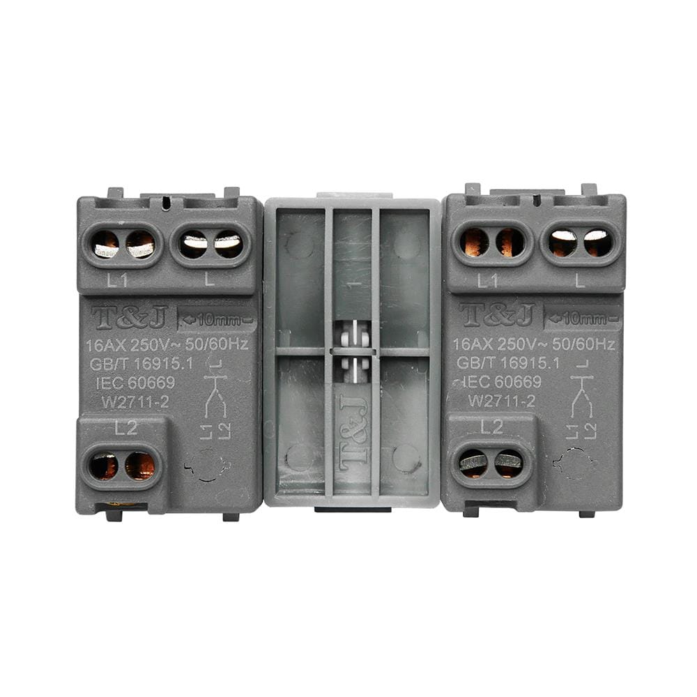สวิตช์ 2 ทาง HACO 2 สวิตช์ W2512CA-2-ST ขนาด 3 ช่อง สีแม็ทแบล็ค