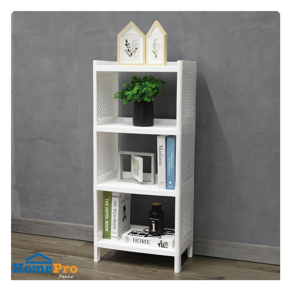 ชั้นวางของ 4 ชั้น STACKO MONO 48x30x107 ซม. สีขาว