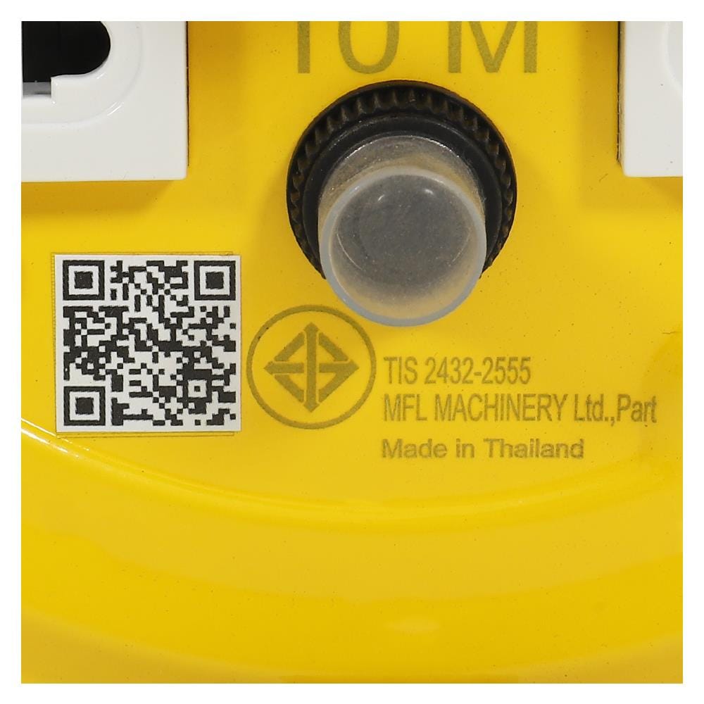 ล้อเก็บสายไฟ 4 ช่อง ELECKTA ET-MB1510 3600 วัตต์ 10 เมตร เหลือง