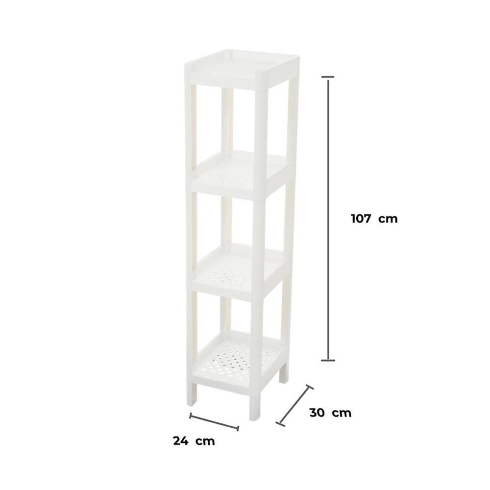 ชั้นวางของแคบ 4 ชั้น STACKO MONO 24x30x107 ซม. สีขาว