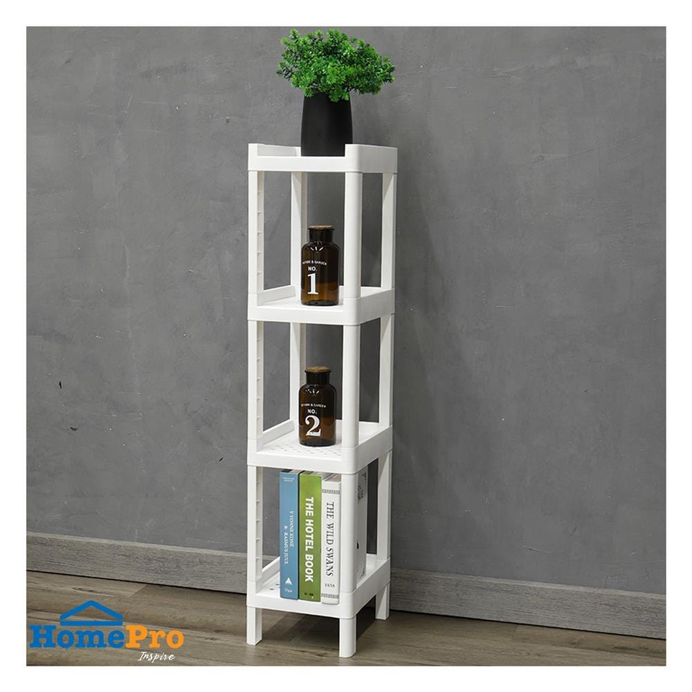 ชั้นวางของแคบ 4 ชั้น STACKO MONO 24x30x107 ซม. สีขาว