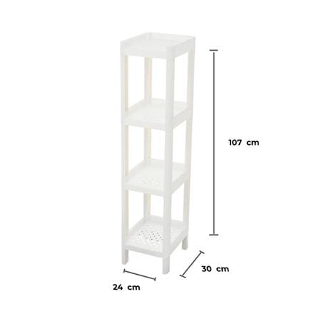 ชั้นวางของแคบ 4 ชั้น STACKO MONO 24x30x107 ซม. สีขาว_4