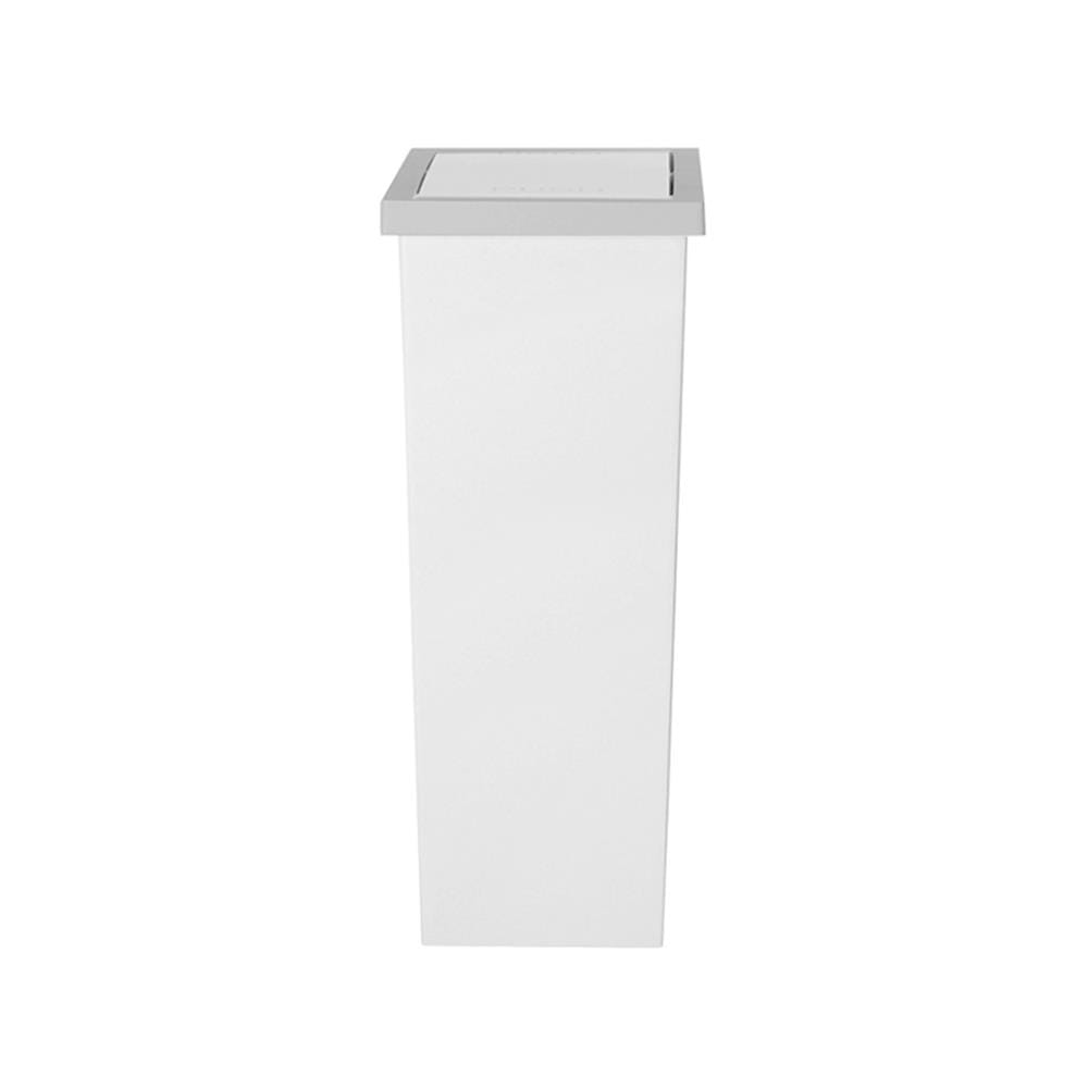 ถังขยะเหลี่ยมฝาสวิง ACCO Slim ขนาด 8L  สีขาว/เทา