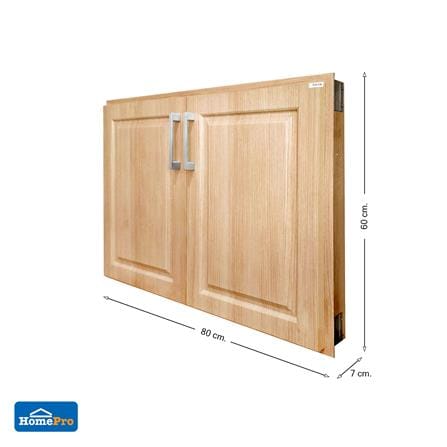 หน้าบานคู่ CABIN FURRY 80x60 ซม. สี NATURAL OAK_4