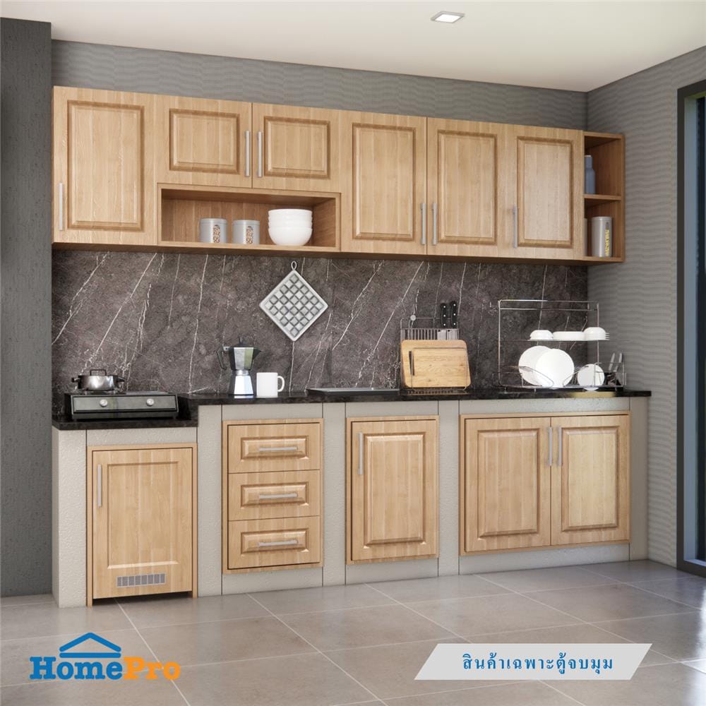 ตู้จบมุมสี่เหลี่ยม UPVC CABIN FURRY 25x60 ซม. สี NATURAL OAK