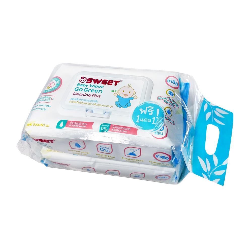 ผ้าเช็ดทำความสะอาด SWEET SALINE 80 แผ่น แพ็ก 2