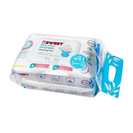 ผ้าเช็ดทำความสะอาด SWEET SALINE 80 แผ่น แพ็ก 2