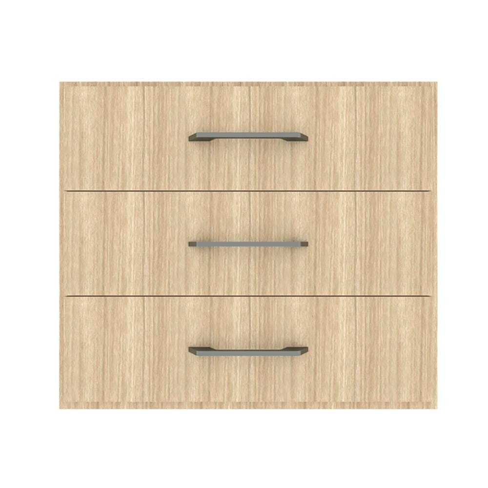 ตู้ลิ้นชัก 3 ชั้น PARAZZO ENZO มือจับดำ 70x60 ซม. สีเนเชอรอลโอ๊ค