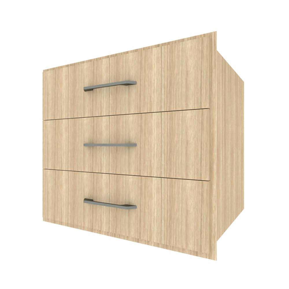 ตู้ลิ้นชัก 3 ชั้น PARAZZO ENZO มือจับดำ 70x60 ซม. สีเนเชอรอลโอ๊ค