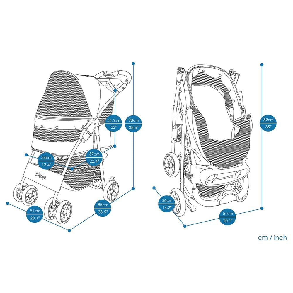 รถเข็น Ibiyaya Cloud9 pet stroller mustard yellow