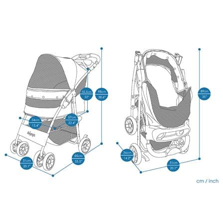 รถเข็น Ibiyaya Cloud9 pet stroller mustard yellow_8