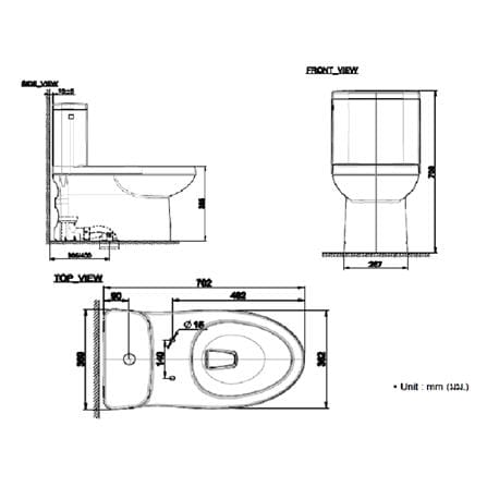 สุขภัณฑ์ 1 ชิ้น AMERICAN STANDARD TI-2828SCL-WT-0 4.8L สีขาว_1