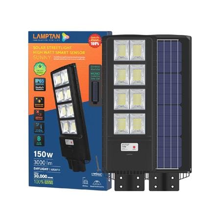 ไฟถนน SOLAR LAMPTAN SUNNY 150 วัตต์ DAYLIGHT สีดำ_3