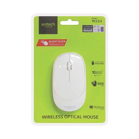 เมาส์ไร้สาย ANITECH W224 สีขาว_2