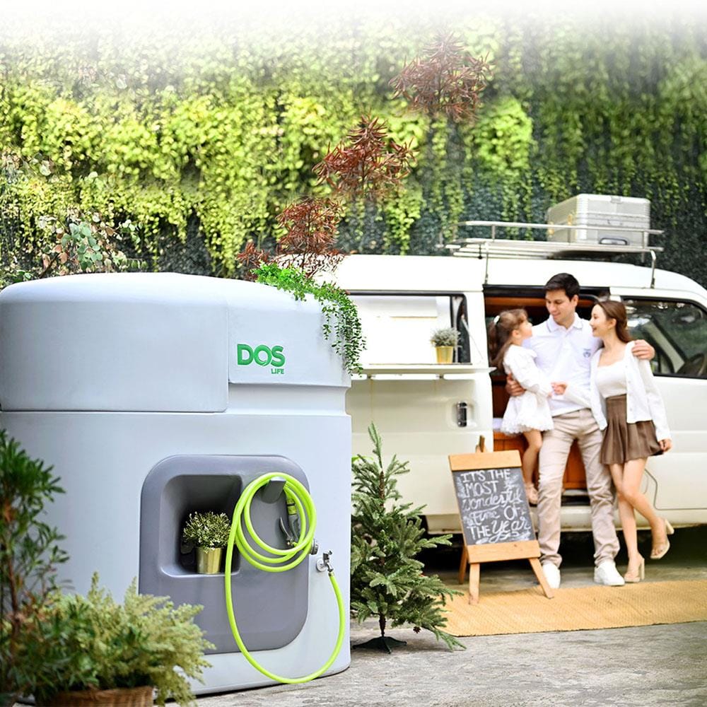 ถังเก็บน้ำ DOS WATER PAC PRO 1500 ลิตร+ปั๊มน้ำ GRUNDFOS CMB5-37PM1 สี CLOUDY GREY