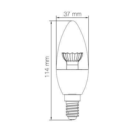 หลอด LED LEKISE C35 CANDLE STAR 4 วัตต์ WARMWHITE E14_2
