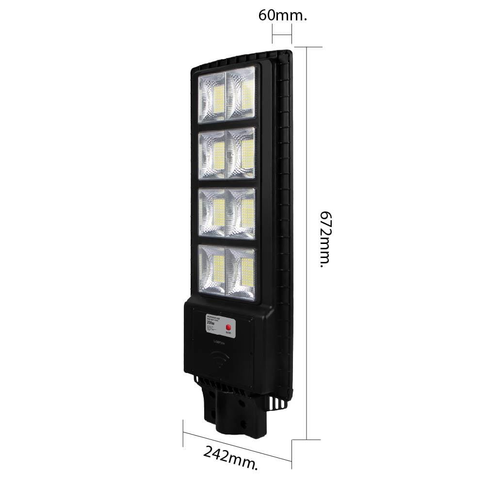ไฟถนน SOLAR LAMPTAN SUNNY 200 วัตต์ DAYLIGHT สีดำ