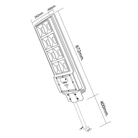 ไฟถนน SOLAR LAMPTAN SUNNY 200 วัตต์ DAYLIGHT สีดำ_5