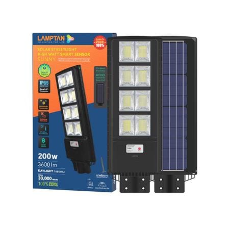 ไฟถนน SOLAR LAMPTAN SUNNY 200 วัตต์ DAYLIGHT สีดำ_3