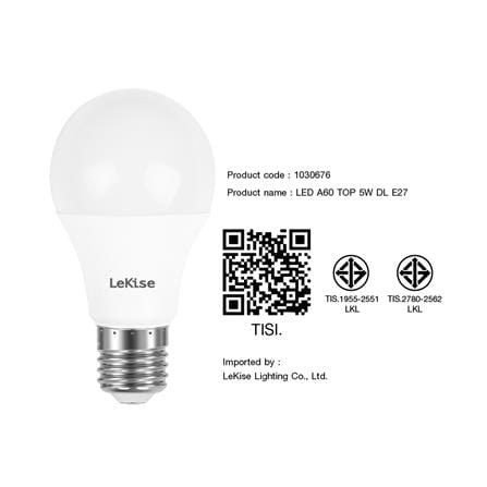 หลอด LED LEKISE A60 TOP 5 วัตต์ DAYLIGHT E27_2