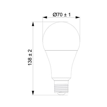 หลอด LED TOSHIBA BULB A70 15 วัตต์ WARMWHITE E27_2