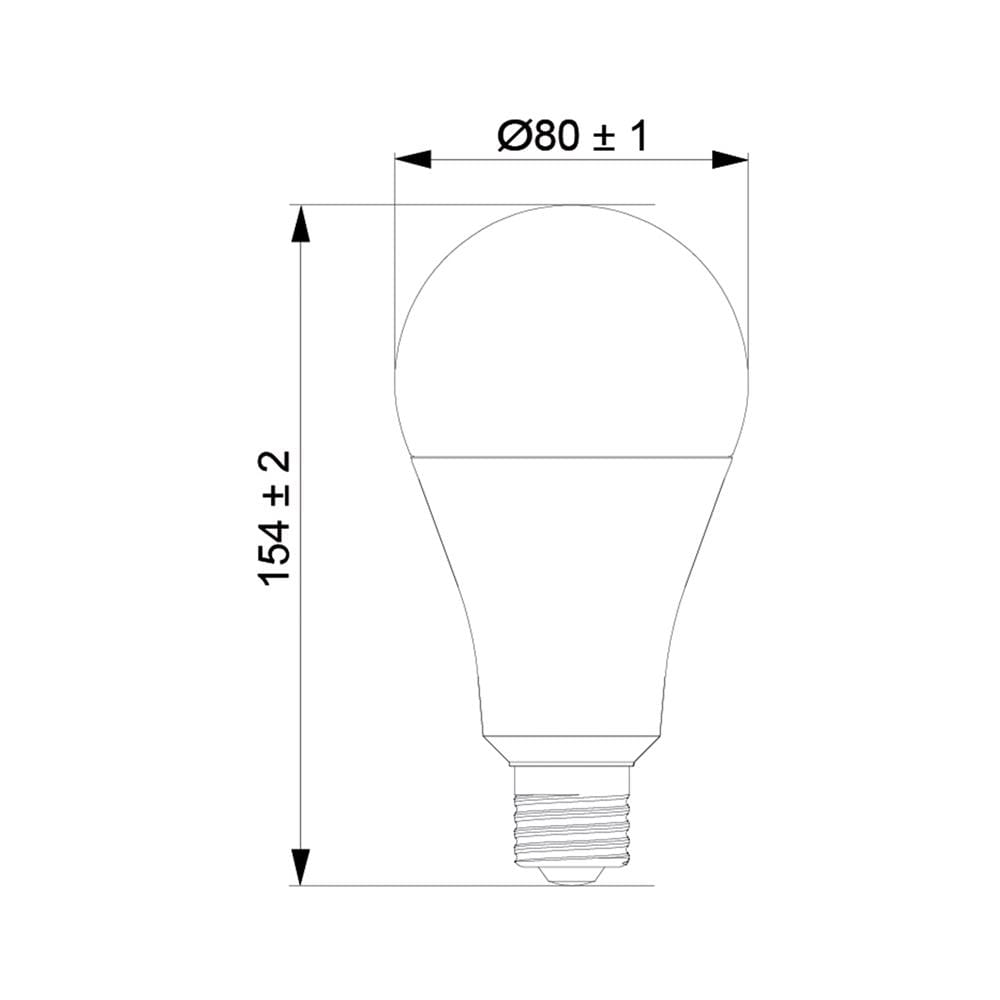 หลอด LED TOSHIBA BULB A80 18 วัตต์ WARMWHITE E27