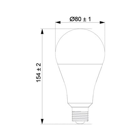 หลอด LED TOSHIBA BULB A80 18 วัตต์ WARMWHITE E27_2