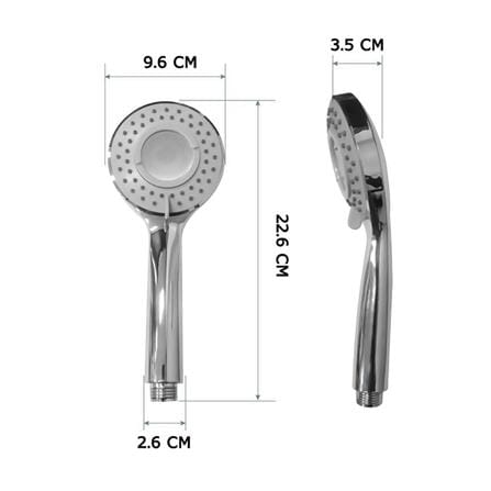 ชุดฝักบัวสายอ่อน 3 ระดับ LUZERN รุ่น HS-9167 สีโครม_3