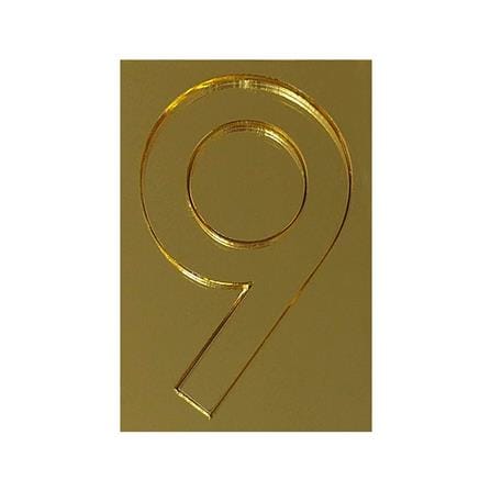 ตัวเลขอารบิก "9" S&T 91 สีทอง
