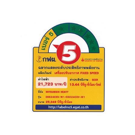 แอร์ผนัง MITSUBISHI HEAVY DUTY DXK24CXV-W1 25249 บีทียู_5