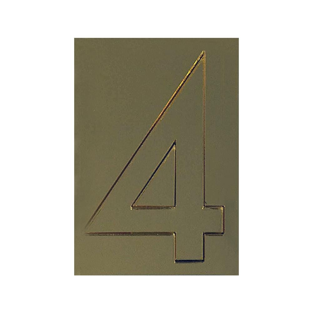 ตัวเลขอารบิก "4" S&T 91 สีทอง