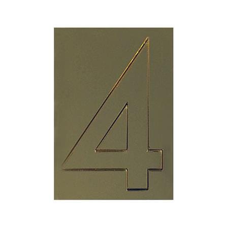 ตัวเลขอารบิก "4" S&T 91 สีทอง