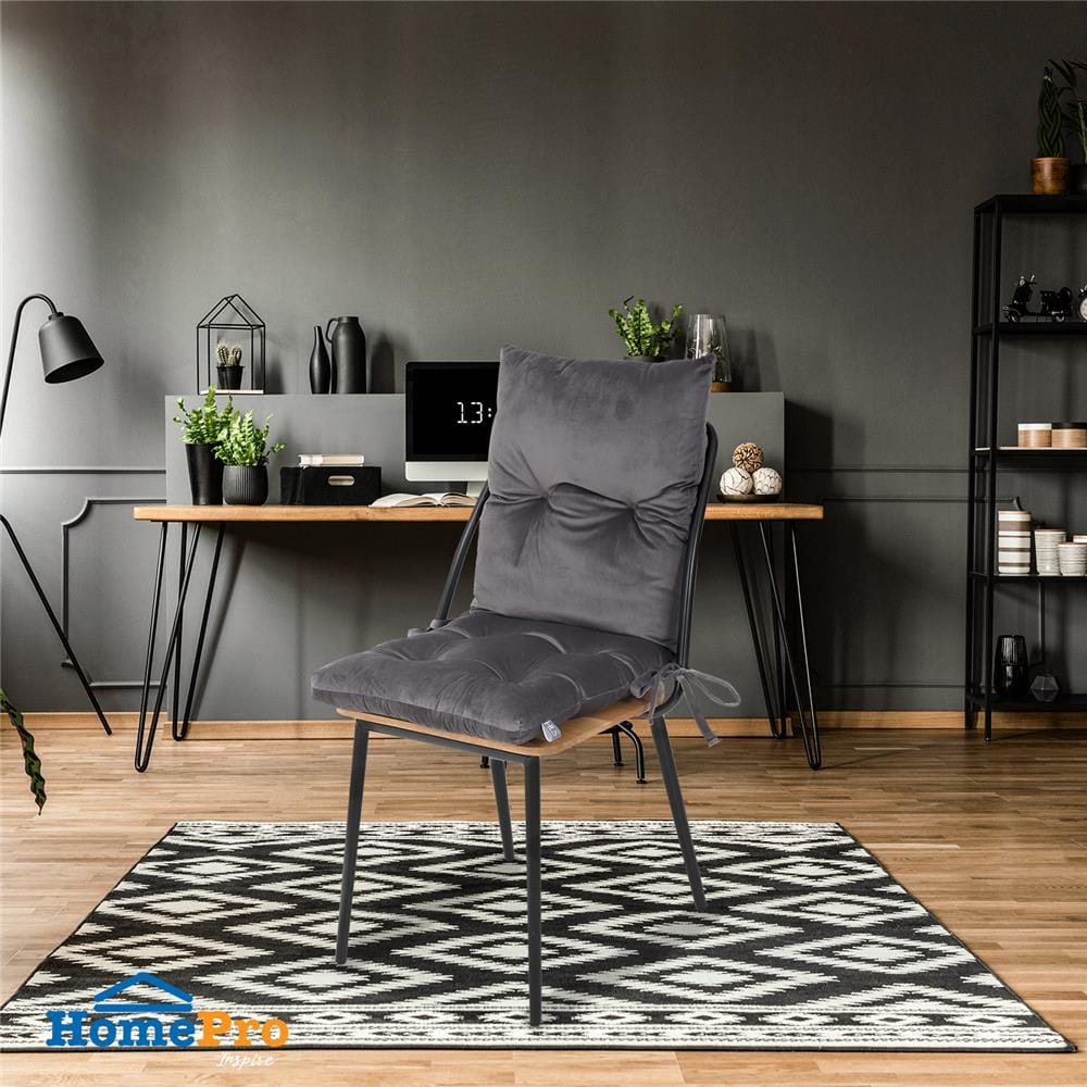 เบาะรองนั่ง HOME LIVING STYLE FINE 17x20 นิ้ว สีเทา