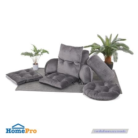 เบาะรองหลัง HOME LIVING STYLE FUR 18x29 นิ้ว สีเทา_3