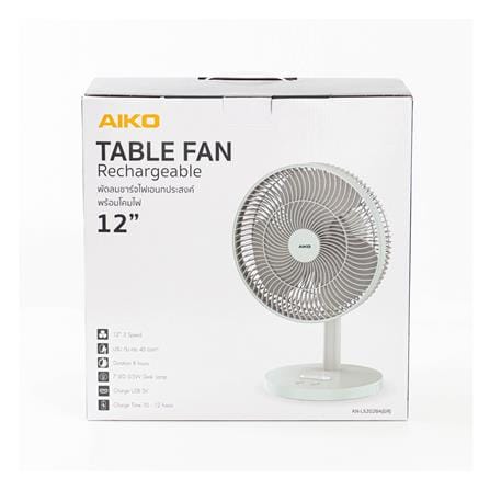 พัดลมตั้งโต๊ะ 12 นิ้ว AIKO KN-L5202BA สีขาว_3