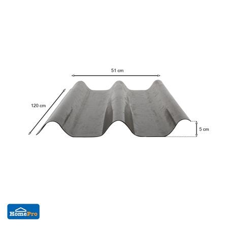 แผ่นโปร่งแสง ลอนคู่ ผิวส้ม SUNSHIELD 1.5 มม. 0.51X1.2 ม. สีชา_4