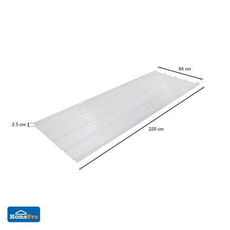 แผ่นโปร่งแสง ลอนเมทัลชีท SUNSHIELD 1.35 มม. 0.82X2.2 ม. สีขาว_2