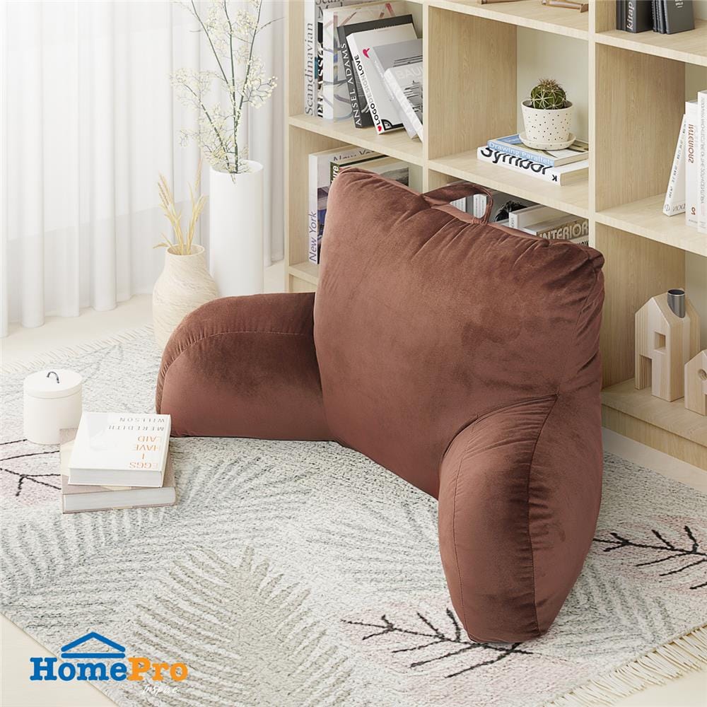 เบาะรองหลัง HOME LIVING STYLE FUR 18x29 นิ้ว สีน้ำตาล