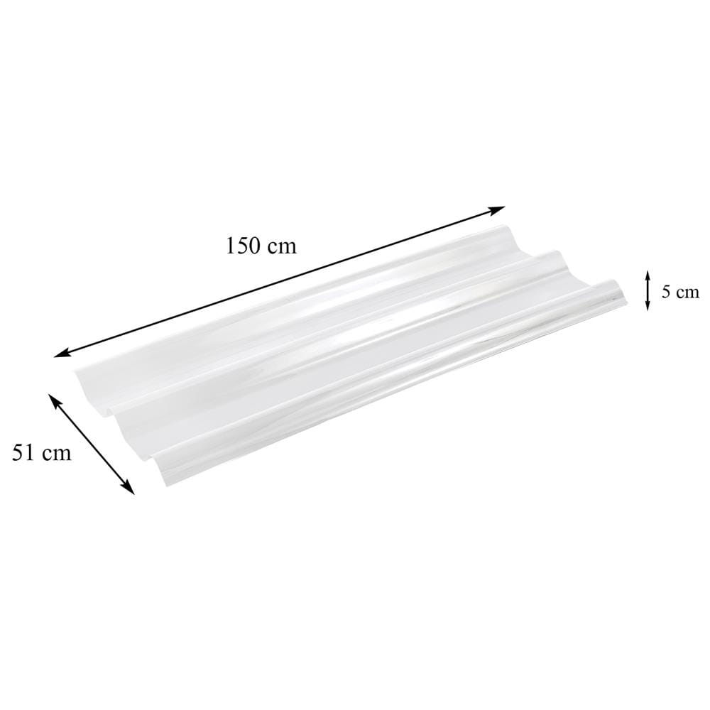 แผ่นโปร่งแสง ลอนคู่ ผิวเรียบ SUNSHIELD 1.2 มม. 0.51X1.5 ม. สีใส