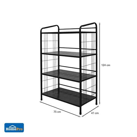ชั้นวางของ 4 ชั้น ME LIVING RACK 75x41x124 ซม. สีดำ_5