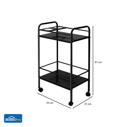 ชั้นวางของ 2 ชั้น มีล้อ ME LIVING BAR-S 44x31x81 ซม. สีดำ_6