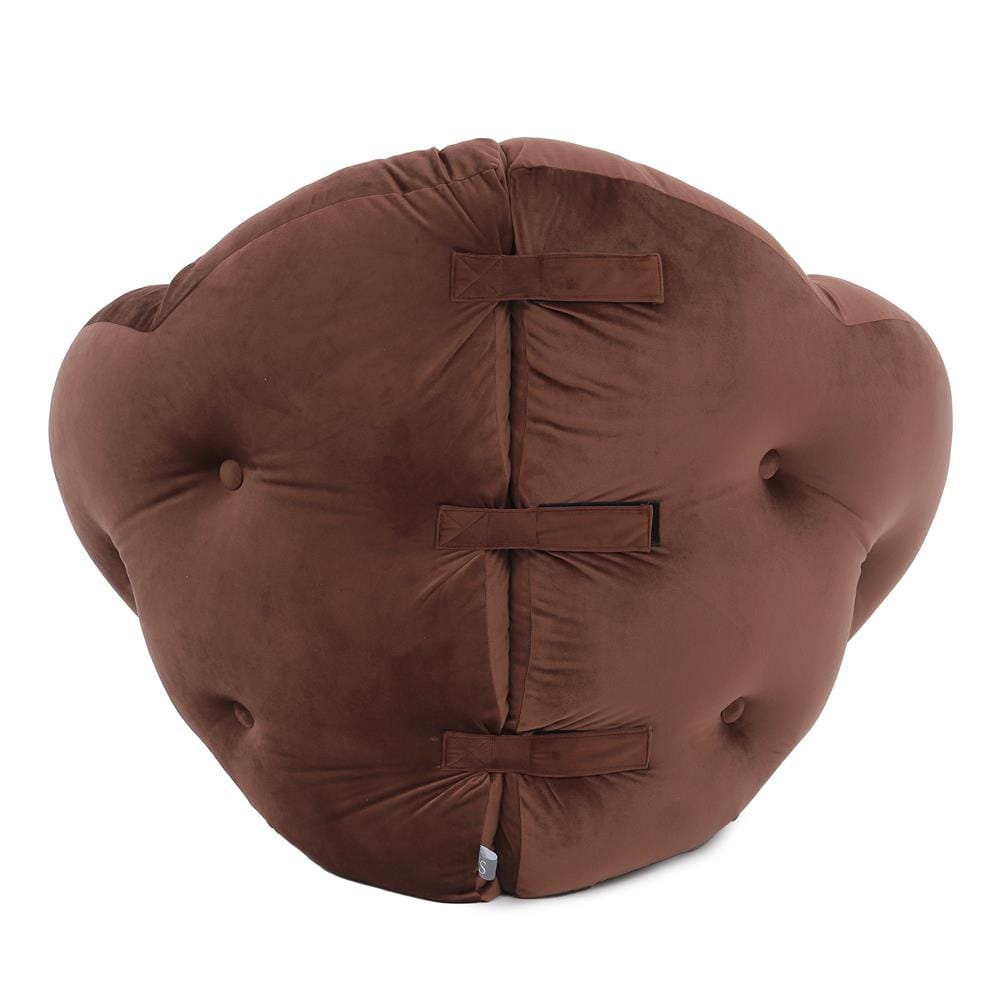 เบาะรองนั่ง HOME LIVING STYLE FLOWER 34x43 นิ้ว สีน้ำตาล
