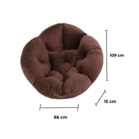 เบาะรองนั่ง HOME LIVING STYLE FLOWER 34x43 นิ้ว สีน้ำตาล_9