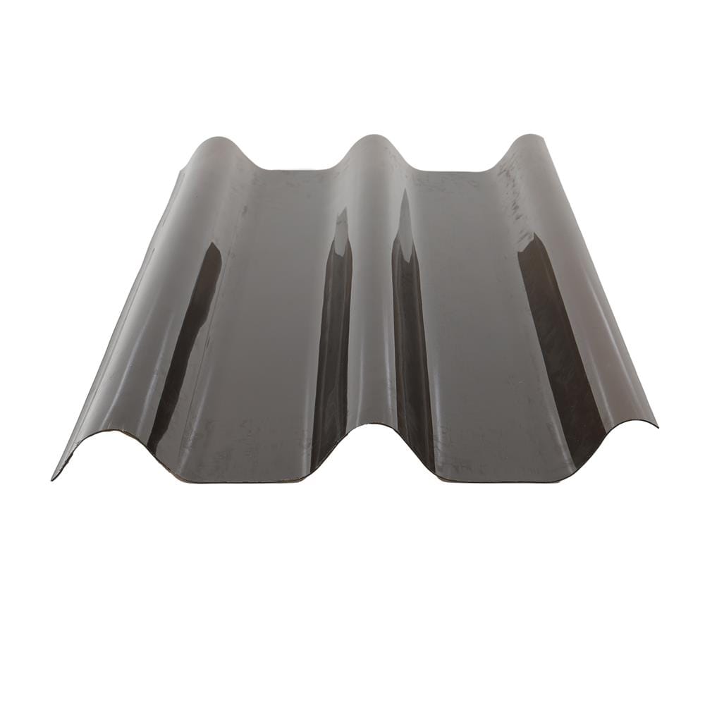 แผ่นโปร่งแสง ลอนคู่ ผิวเรียบ SUNSHIELD 1.2 มม. 0.51X1.5 ม. สีชา