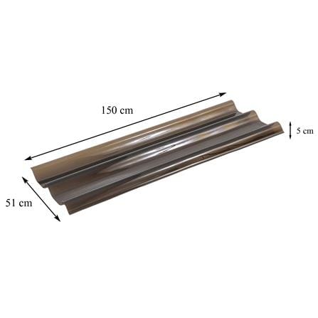 แผ่นโปร่งแสง ลอนคู่ ผิวเรียบ SUNSHIELD 1.2 มม. 0.51X1.5 ม. สีชา_5
